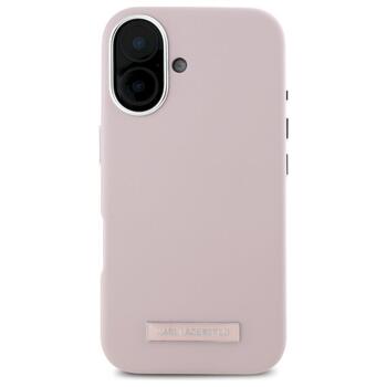 Karl Lagerfeld KLHMP16SPGMSRPP Hardcase FW Metal Plate MagSafe Aizsargapvalks priekš iPhone 16 6.1