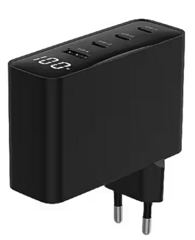 Gembird TA-UC-PDQC100LCD-01-BK Универсальное Зарядное Устройство USB / USB-B / 100W (TA-UC-PDQC100LCD-01-BK)