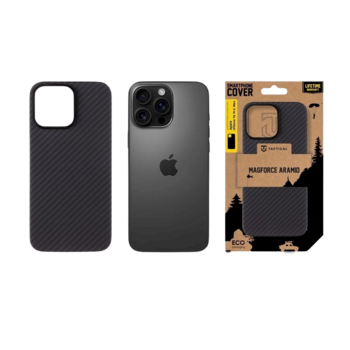 Tactical MagForce Aramid Cover Защитный чехол для Apple iPhone 16 Pro Max / чёрный (TA-57983121873)