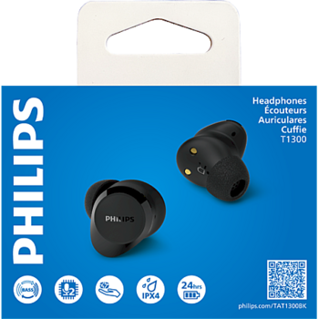 Philips TAT1300BK/00 беспроводные наушники (TAT1300BK/00)