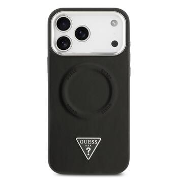 Guess PU Leather Triangle Logo MagSafe Case Чехол для Apple iPhone 17 Pro Max (GUHMP17XPSDTSCMK)