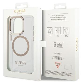 Guess GUHMP15XHTRMD Metal Outline Magsafe Защитный чехол для iPhone 15 Pro Max 6.7