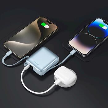 Swissten SPACE Power Bank Переносная зарядная батарея USB-C / Lightning / 10000 mAh Голубой (22013984)