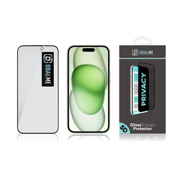 OBAL:ME Privacy 5D Glass Screen Protector Защитное стекло для Apple iPhone 15/16 чёрный (57983121446)