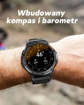 GRAVITY Smartwatch GT24-2 GPS Смарт-часы с чёрным силиконовым ремешком + белым силиконовым ремешком / чёрный (GT24-2)