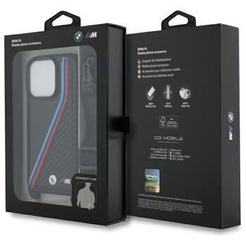 BMW M Edition Carbon Tricolor Lines Защитный Чехол для Apple iPhone 16 Pro Max (BMHCP16X23PSVTK)