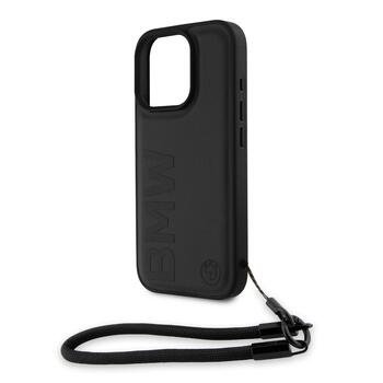 BMW Leather Signature and Strap Case Чехол Для Apple iPhone 16 Pro (BMHCP16L23RMRLK)