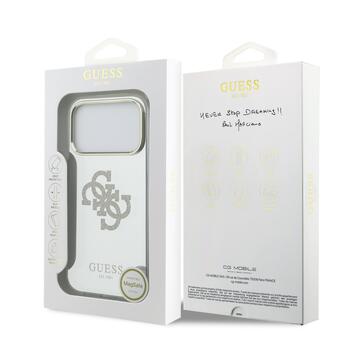 Guess PC/TPU Mirror 4G Glitter Logo MagSafe Case Aizsargapvalks priekš Apple iPhone 17 Pro Max (GUHMP17XHMR4GDG)