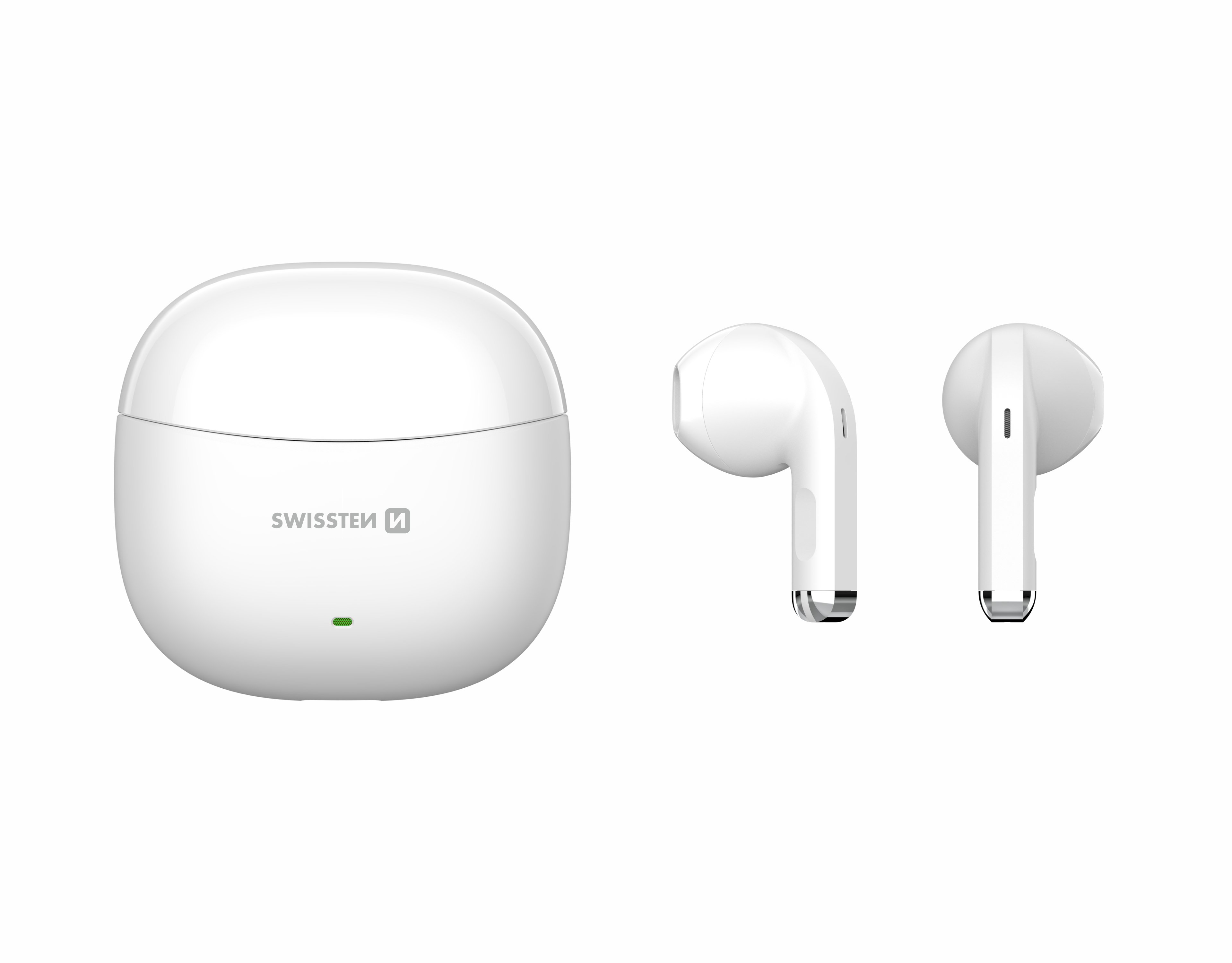 Swissten TWS Mini TUNE Bluetooth Стерео Гарнитура с Микрофоном Белые (51107097)
