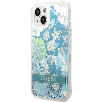 Guess GUHCP14SLFLSN Hardcase Flower Liquid Glitter Защитный чехол для iPhone 14 / 15 / 13 6.1
