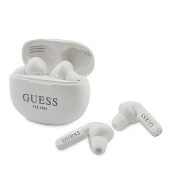 Guess Headphones Bluetooth GUTWS1CWH TWS + Docking Station Беспроводные наушники / белый (GUTWS1CWH)