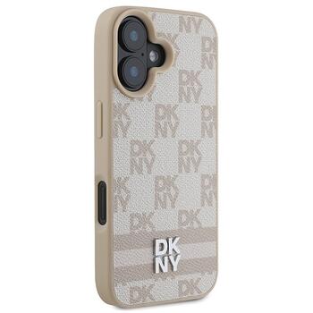 DKNY Checkered Pattern & Printed Stripes Aizsargapvalks Priekš Apple iPhone 16 (DKHCP16SPCPTSSP)