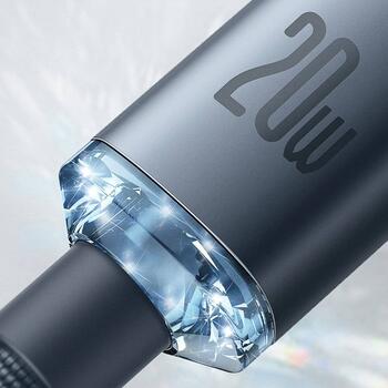 Baseus Crystal Shine Series Кабель для передачи данных USB-C to Lightning 20W 1,2m / синий (CAJY000203)