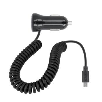 Forever M-01 Auto Lādētājs 1A ar Micro USB kabelis ar LED indikātoru / 1,5m Melns (T_0014808)