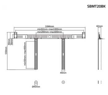 Nedis SBMT20BK Soundbar держатель (SBMT20BK)