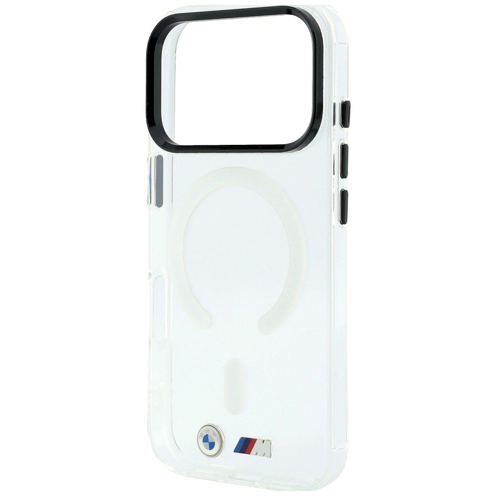 BMW M Case IML Glossy Metal Logo & Trims MagSafe Aizsargapvalks priekš iPhone 18 Pro Max / caurspīdīgs (BMHMP18X26HTGMILH)