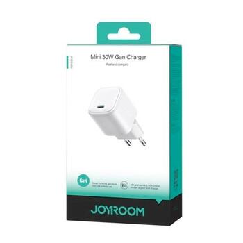 Joyroom JR-TCG15 Travel Charger Mini GaN Fast Charger Type-C, PD Зарядное устройство 30W / белый (JR-TCG15-WHT)
