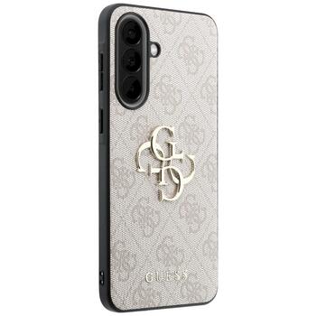 Guess Leather 4G Metal Logo Case Aizsargapvalks priekš Samsung Galaxy A57 5G / rozā (GUHCSA574GMGPI)