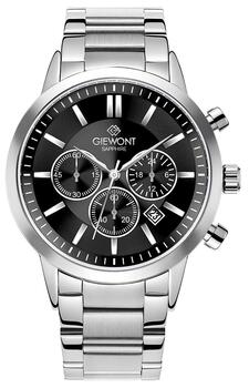 Giewont Vīriešu pulkstenis Chronograph Sapphire GW8510-B1 / sudraba/melns (GW8510-B1)