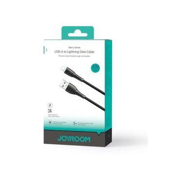 Joyroom SA32-AL3 USB-Lightning Cable Starry Series Uzlādes kabelis priekš 480mb/s 3A 1m / melns (JR-SA32-AL3-BLK)