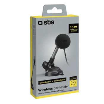 SBS TESUPPMAG15WLONGARM Автомобильный магнитный держатель для смартфона 15W (TESUPPMAG15WLONGARM)