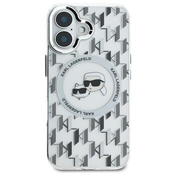Karl Lagerfeld Hard IML Monogram Karl&Choupette Head MagSafe Case Чехол для Apple iPhone 16 (KLHMP16SHMCKMHT)