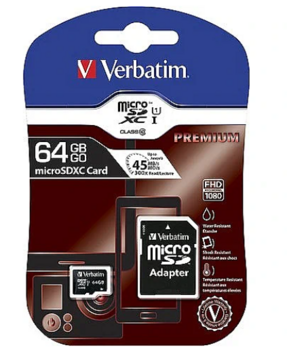 Verbatim Premium Micro SDXC Atmiņas Karte 64GB (44084)