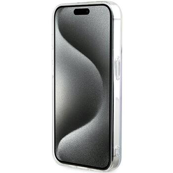 Guess GUHMP15XHITSU Hardcase IML Iridescent MagSafe Aizsargapvalks priekš iPhone 15 Pro Max 6.7