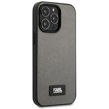 Karl Lagerfeld KLHCP13XSFMP2DG Saffiano Plaque Hardcase Aizsargapvalks priekš iPhone 13 Pro Max 6,7