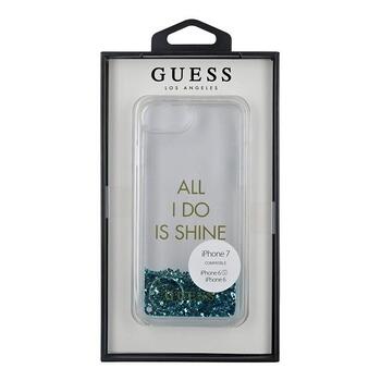Guess GUHCP7GLUQBL Liquid Glitter Party Aizsargapvalks priekš iPhone 6/7/8/SE 2020 / SE 2022 / zils (GUHCP7GLUQBL)