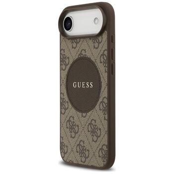 Case Guess 4G Circle Classic Logo MagSafe Защитный чехол для iPhone Air / коричневый (GUHMP17MP4PGRSGW)