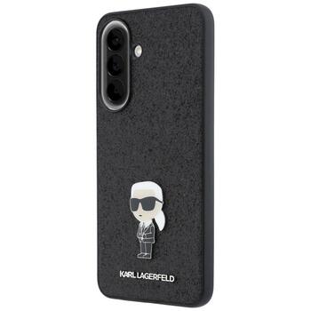 Karl Lagerfeld Fixed Glitter Ikonik Logo Metal Pin Защитный чехол для Samsung Galaxy A57 5G / чёрный (KLHCSA57GKNPSK)