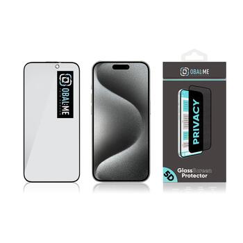 OBAL:ME Privacy 5D Glass Screen Protector Защитное стекло для Apple iPhone 15 Pro / чёрный (57983121448)