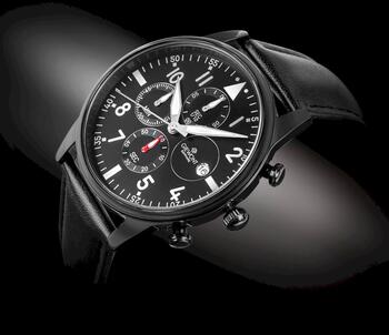 Giewont Vīriešu pulkstenis Chronograph Sapphire GW5630-A1 / melns (GW5630-A1)
