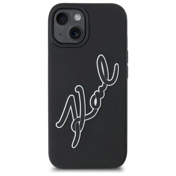 Karl Lagerfeld KLHCP15S3DRKSDLK 3D Rubber Signature Защитный чехол для iPhone 15 6.1