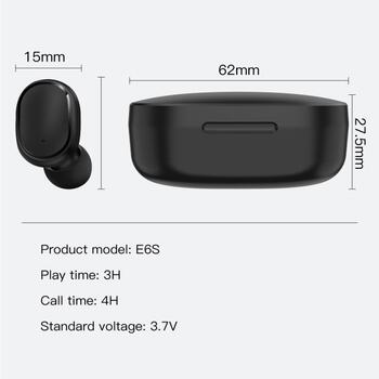 RoGer E6S TWS Беспроводные наушники IPX4 / BT5.0 (RO-TWS-E6S)