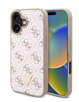 Guess New 4G Triangle Aizsargapvalks Priekš Apple iPhone 16 (GUHCP16SPG4GPH)