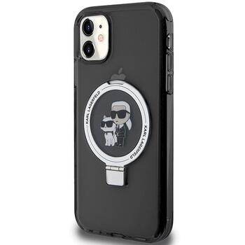 Karl Lagerfeld KLHMN61HMRSKCK Ring Stand Karl&Choupettte Ma Aizsargapvalks priekš iPhone 11/Xr 6.1