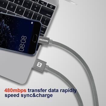 Swissten Textile Quick Charge Универсальный Micro USB Кабель данных 0.2m (SW-QU-MICR-USB-0.2-R)