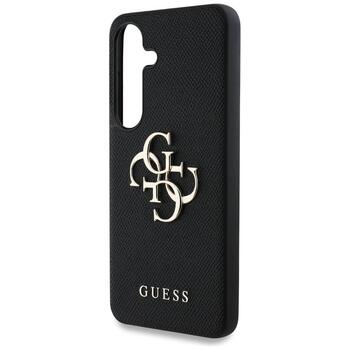 Guess Grained Big 4G Logo Small Classic Logo Aizsargapvalks priekš Samsung Galaxy S25 Ultra (GUHCS25SPGT4MBK)