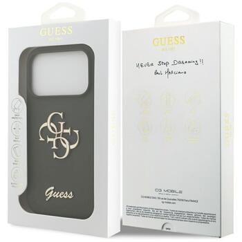 Guess Silicone Big 4G Script case Aizsargapvalks priekš iPhone 17 Pro / haki (GUHCP17LSC4GSMA)
