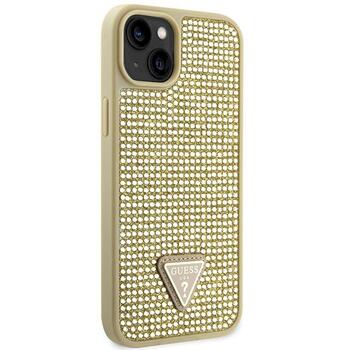Guess GUHCP14MHDGTPD Hardcase Rhinestone Triangle Aizsargapvalks priekš iPhone 14 Plus/15 Plus 6.7