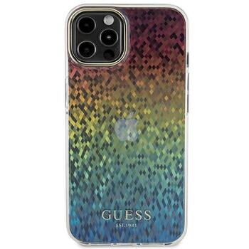 Guess GUHCP12MHDECMI IML Faceted Mirror Disco Iridescent Aizsargapvalks priekš iPhone 12/12 Pro 6.1