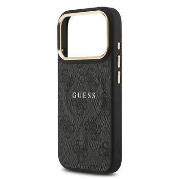 Guess PU Leather 4G Gold Frame MagSafe Case Чехол для Apple iPhone 17 Pro (GUHMP17LP4MSEGCK)