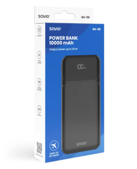 SAVIO BA-08 Внешний аккумулятор 10000mAh (BA-08)