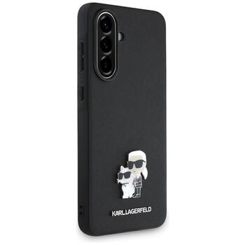 Karl Lagerfeld PU Saffiano Metal Karl and Choupette Case Чехол для Samsung Galaxy A56 5G (KLHCSA56PSAKCMPK)