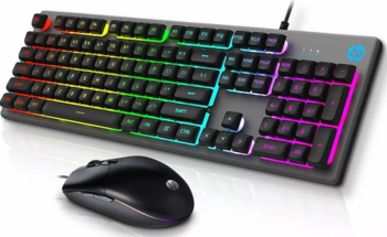 HP KM300F Spēļu Klaviatūrā + Datorpele USB / ENG / 6400DPI / RGB (KM300F)
