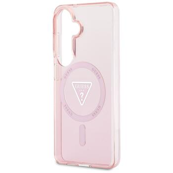 Case Guess IML Gradient Triangle MagSafe Aizsargapvalks priekš Samsung Galaxy S26 / rozā (GUHMS26SHGTMLCGP)