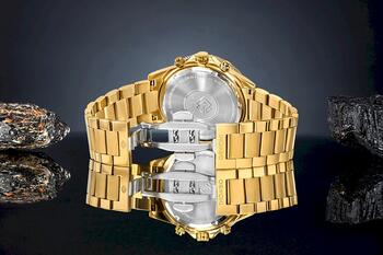 Giewont Vīriešu pulkstenis Chronograph Sapphire GW3520-B4 / zelta/melns (GW3520-B4)