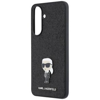 Karl Lagerfeld Fixed Glitter Ikonik Logo Metal Pin Защитный чехол для Samsung Galaxy A37 5G / чёрный (KLHCSA37GKNPSK)